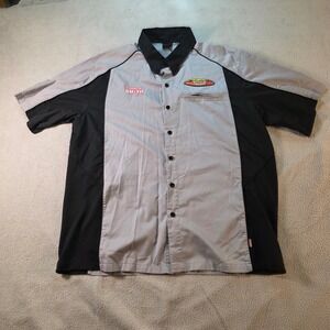 Simpson Mott Motorsports Crew Shirt Mens Large Grey Black Kenneth Smith Racing